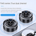 Miniatyrbillede 2 af 4: Mini Subwoofer Bluetooth Højttaler med TWS Dobbeltkanal Trådløs Bluetooth Mp3 Afspiller (sort)