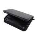 Miniatyrbillede 4 af 5: Blødt Læder Hår Saks Sække Skær Case Hår Styling Kam Pung Holster Sort