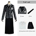Miniatyrbilde 1 av 5: Wednesday Addams The Addams Family Nevermore Kostyme Uniform Dresssett Kvinneklær L Style 5