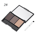 Miniatyrbillede 5 af 5: 3 Farvede Mineral Øjenbryn Kagepulver Palette Vandfast
