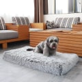 Miniatyrbilde 3 av 5: Luksuriøs Hundesofa i Plysj med Varm Minneskum Pute