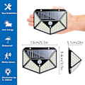 Miniatyrbilde 4 av 5: Solcelle Vegglamper Utendørs 100 LED 3 Moduser 270 Vinkel IP65