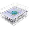 Miniatyrbilde 1 av 4: 2-nivå A4 Metall In Trays Kontor Desk Tidy File Magazine