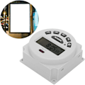 Miniatyrbilde 4 av 4: Digital Programmerbar Tidskontrollbryter Mikrodatamaskin Elektronisk Timer (hvit) (1 stk)