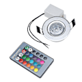 Miniatyrbilde 4 av 5: 3W RGB LED Nedfelt Taklampe Spotlight Downlight