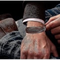 Miniatyrbild 2 av 5: Läderarmband för män, justerbart med magnetiskt spänne, ko-läder, flerskikts