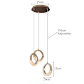 Miniatyrbillede 3 af 5: LED-Pendellampe Cirkel Ring Moderne Nordisk 1 3 Hoved