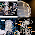 Miniatyrbild 2 av 5: Transparent förvaringsbox för hårtillbehör i fyra lager