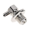 Pikkukuva 3 / 5: SO239 UHF -naarasovitin, oikea kulma, RF-liittimelle RG58, RG142, LMR195 koaksiaalikaapelille