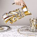 Miniatyrbillede 3 af 5: Vandkande i sommerfugl-stil til buffetbord - Retro glas