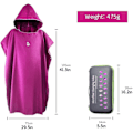 Miniatyrbillede 3 af 3: Hurtigtørrende Skiftekåbe Opbevaringskasse Mikrofiber Surf Poncho