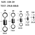 Miniatyrbilde 2 av 5: 40 stk Fiske Rullesvivel med Solide Ringer Fiske Line til Krok Klips Svivel Koblinger Karpe