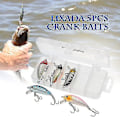 Miniatyrbillede 2 af 5: 5 stk. 5cm/3.7g Fiskeblinker Sæt Hård Lokke Crank Baits Crankbaits Treble Krog Med Fiskegrej Bo