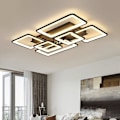 Miniatyrbillede 4 af 5: 90cm LED Loftlampe 120w Moderne 6-kvadratisk Akryl Sort