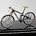 Miniatyrbillede 2 af 3: Mini 1:10 Legering Cykel Model Skala Model Desktop Simulation Ornament Finger Mountain Bikes Legetøj