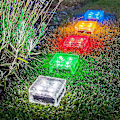 Miniatyrbilde 3 av 3: Utendørs solcellelys krystallglass isblokk varm, solcellelys for hage og sti