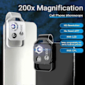 Miniatyrbilde 1 av 4: Nanozoom 200x Forstørrelseszoom, Nanozoom Mobiltelefonlinse - Utmerket black