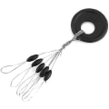 Miniatyrbilde 1 av 3: 100 stk Bobber Stopper Fiske Line Svart Sylinder Flyte Sinker