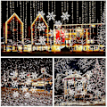 Miniatyrbilde 1 av 5: Vanntett 4W 4 LED-er Fargerik LED-projektor Jul
