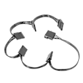 Miniatyrbillede 4 af 5: 4-pins IDE til 5 SATA Splitter - Strømkabel 1 til 5 Bærbar SATA Forlængerkabel
