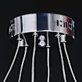Miniatyrbilde 3 av 5: 2-ringers 40 cm krystall LED-lysekroner sirkel anhengslampe