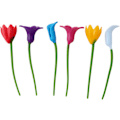 Miniatyrbillede 1 af 8: 6 stk. Blomst Vinglas Logo Silikone Charms