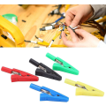 Miniatyrbillede 4 af 5: Alligator Klemme 2mm Haleplug Krokodillen Clip Med Nåleprop Isolerede Klemme Sikkerhedstest Klemme Til Multimeter Klemmemetre Test Tilbehør (mul