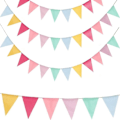 Miniatyrbillede 2 af 5: 4 stk. Flagguirlande Flagbanner Flagpynt Udendørs Dekoration Til Bryllup Fest Jul Fødselsdagsfest