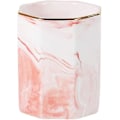 Miniatyrbillede 1 af 4: Keramisk Penneholder Stativ Marmor Mønster Blyantkop Pot Skrivebordsarrangør (pink)