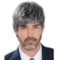 Miniatyrbillede 1 af 4: Mænd Grå Parykker Kort Lagdelt Syntetisk Paryk Cosplay Party Mode Paryk