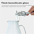 Miniatyrbillede 4 af 4: Borosilikat Glas Tekande med Infuser, Varmebestandig, 1500ml Stål
