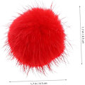 Miniatyrbillede 2 af 8: 2 stk. Fluffy Faux Fur Pompom Bolde Lyse til Nøgleringe Hatte Sko