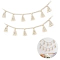 Miniatyrbillede 2 af 5: 2 stk. Makrame Væghængende Tapet Fringe Garland Banner Bomuld Vævet