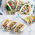 Miniatyrbillede 2 af 5: 4 Pakker Tacoholdere Rustfrit Stål Stativ Bakke Stil