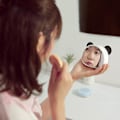 Miniatyrbillede 5 af 5: Sød Panda Alarmur, digital LED skrivebordsur til natbordet (sort)
