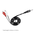 Pikkukuva 3 / 5: 3,5 mm:n liitäntäpistokkeesta 2 RCA-uros stereoliitäntä Y-sovitinkaapeli