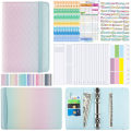 Miniatyrbillede 1 af 5: A6 PU Læder Planner Budget Binder Notesbog Kontant Kuvert System Sæt D
