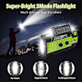 Miniatyrbild 5 av 5: Solcellsdriven Handvev Radio AM-FM-WB med 4000mAh Powerbank