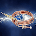 Miniatyrbild 2 av 3: Gasspis Universal Termoelement Eldstadssats Adaptrar