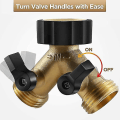 Miniatyrbilde 2 av 5: Solid Messing Hagevannslangekobling Tap Splitter 2-veis