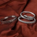 Miniatyrbilde 4 av 5: 3 stk armbånd i rustfritt stål for menn Lmell gull romertall armbånd vridd kabel gave