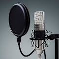 Miniatyrbillede 2 af 2: 1 Sæt Premium Effektiv Mikrofon Vindskærm Mic Pop Filter til Broadcasting