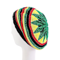 Pikkukuva 4 / 5: Uudet Naiset Hip Hop Moniväriset Raidallinen Pipo Bob Marley Reggae Muoti Uusi Villa Rainbow Beanie Jamaikalainen Bonnet Skullies Pipo