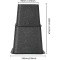 Miniatyrbilde 3 av 5: Senghevingssett, 8 stk PP Møbelhevere Justerbare Sengestol Sofa Heveføtter 4 X 5\"/ 4 X 3\" Tilgjengelig Svart