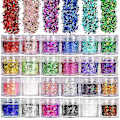 Miniatyrbild 1 av 4: Ansiktsglitter Chunky 24 Ask Sequiner Regnbågsfjällar DIY