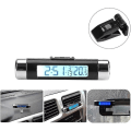 Miniatyrbillede 1 af 5: Bil LCD Digital Klips Termometer Ur Digital LED Bil Ur