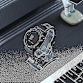 Miniatyrbillede 3 af 4: Urrem til Garmin Tactix 7 Pro/fenix 7x/6x Pro, 26mm 5-leds titanium stål urrem Grey
