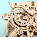 Miniatyrbild 4 av 5: DIY Träuggla Form Bordsklocka 3D Byggset Utbildningsspel | Modellbyggset