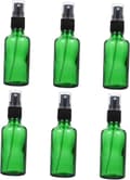 Miniatyrbild 1 av 8: 6st 50ml gröna sprayflaskor för eteriska oljor Kompakta reseflaskor för förvaring av växtolja hemma