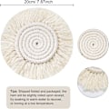 Miniatyrbillede 2 af 4: Håndvævet Coasters Placemat, Rund Vævet Coaster, Boho Mat Kaffe Drikke Øl Kande Bord Ikke-Skridsikker Varme